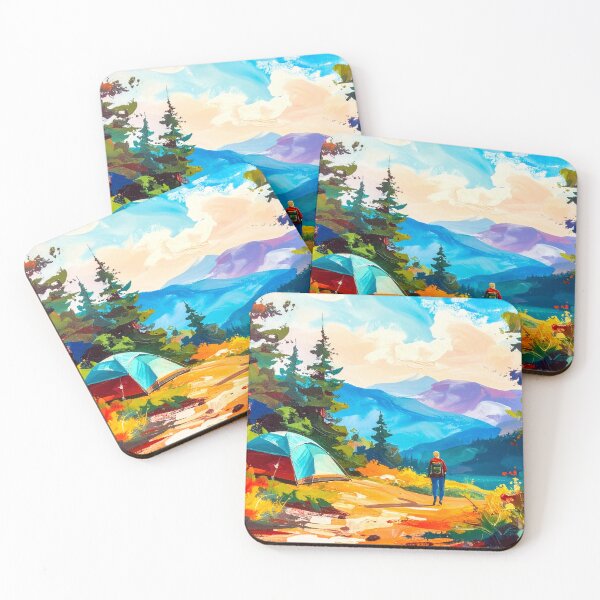 Item preview, Wilderness Mountain Adventure – Nature Hiking Camping Forest Landscape ⛺ designed and sold by Tanya Zevallos.