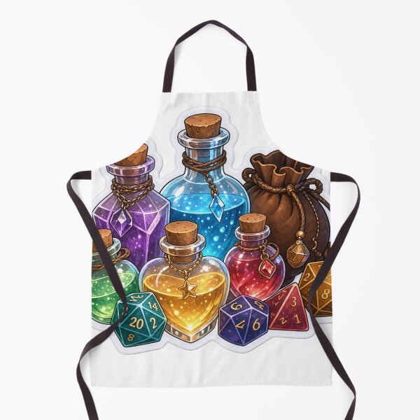 Item preview, Cozy Tabletop Potions and Polyhedral Dice | Soft Emerald Fantasy designed and sold by StickyGuys.