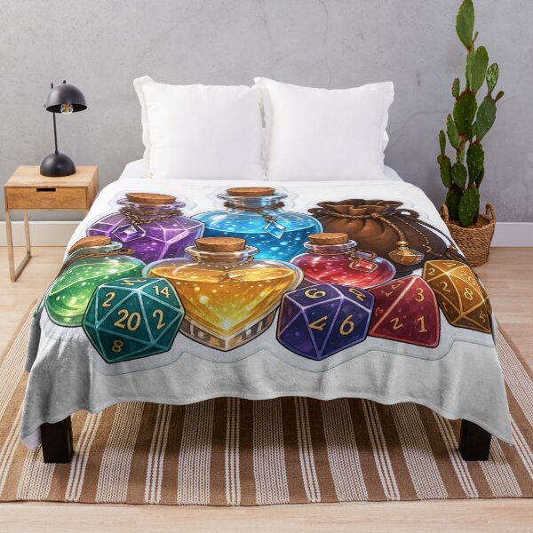 Item preview, Cozy Tabletop Potions and Polyhedral Dice | Soft Emerald Fantasy designed and sold by StickyGuys.