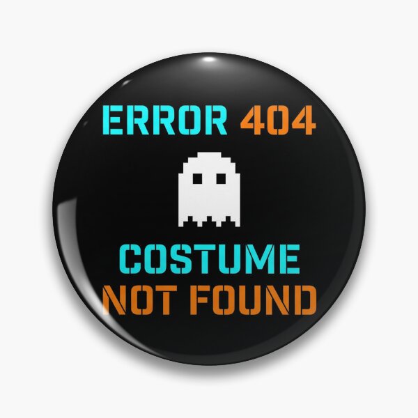 Item preview, Error 404 Costume Not Found Pixel Ghost Funny Halloween designed and sold by TeNovaStudio.