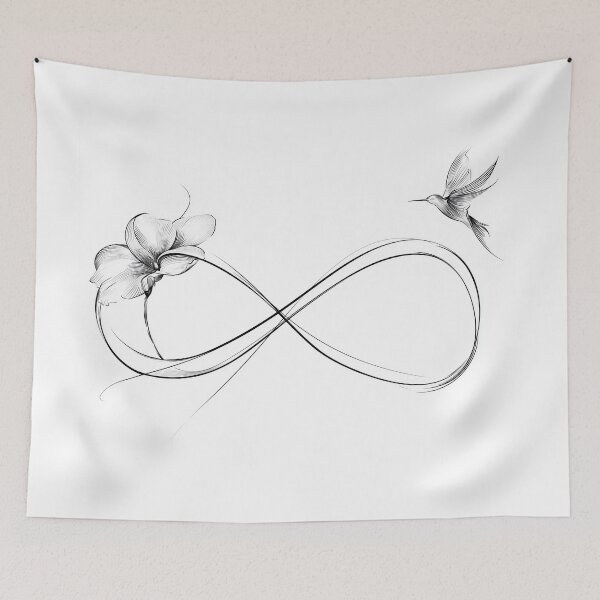 Item preview, Infinite Flight — Hummingbird & Flower Infinity designed and sold by Helenaphotoart.