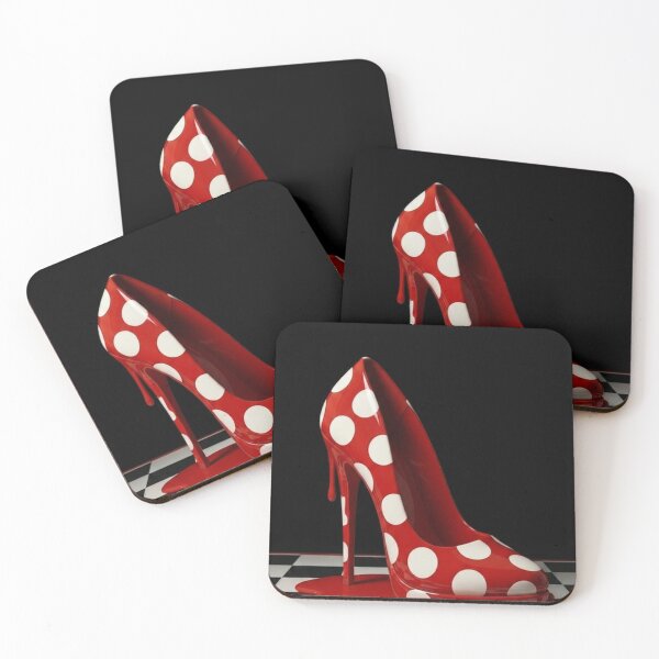 Item preview, Melting Red High Heel Polka Dot Surreal Pop Art designed and sold by YourColorsWall.