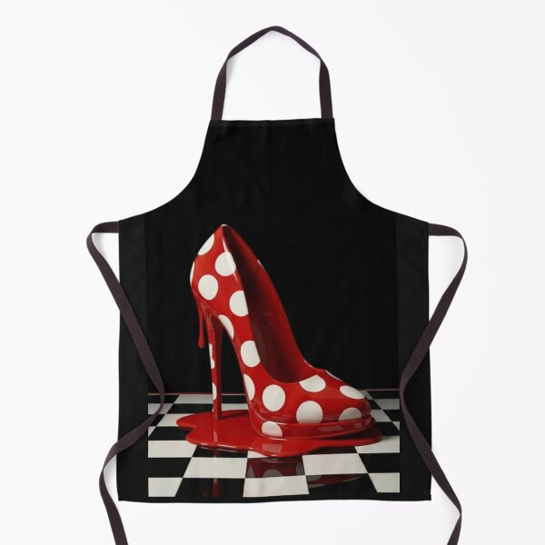 Item preview, Melting Red High Heel Polka Dot Surreal Pop Art designed and sold by YourColorsWall.