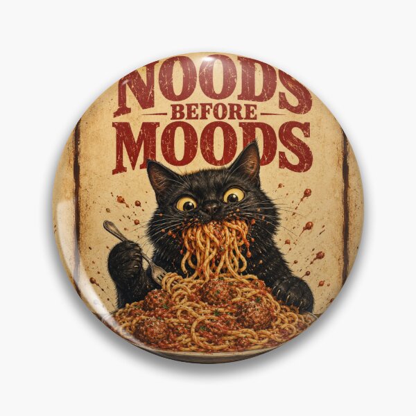 Item preview, Noods Before Moods Funny Cat designed and sold by Rohan132.
