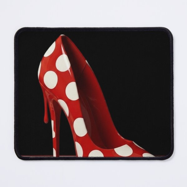 Item preview, Melting Red High Heel Polka Dot Surreal Pop Art designed and sold by YourColorsWall.