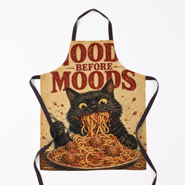 Item preview, Noods Before Moods Funny Cat designed and sold by Rohan132.