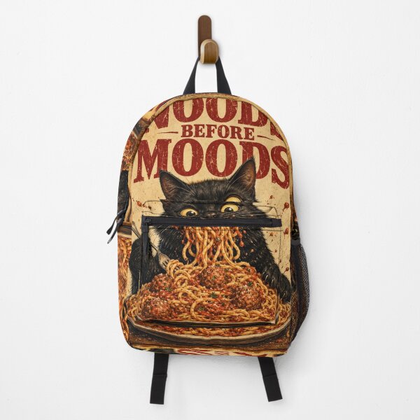 Item preview, Noods Before Moods Funny Cat designed and sold by Rohan132.
