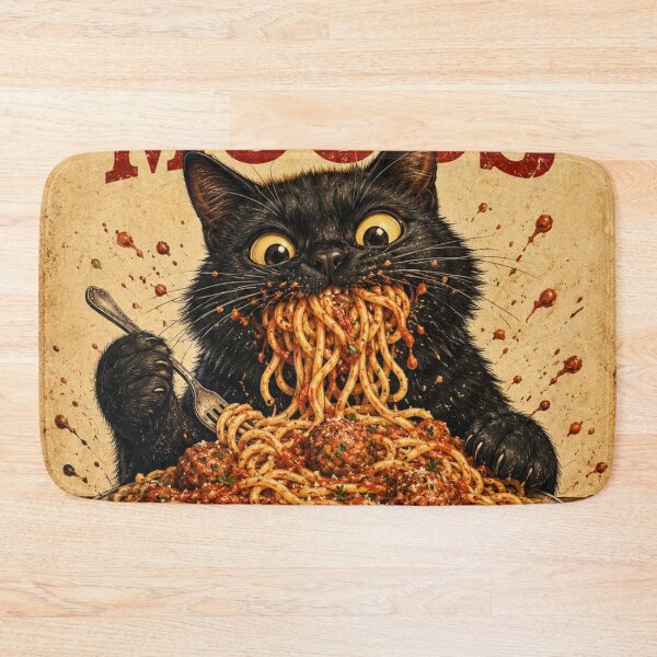 Item preview, Noods Before Moods Funny Cat designed and sold by Pure Craft.