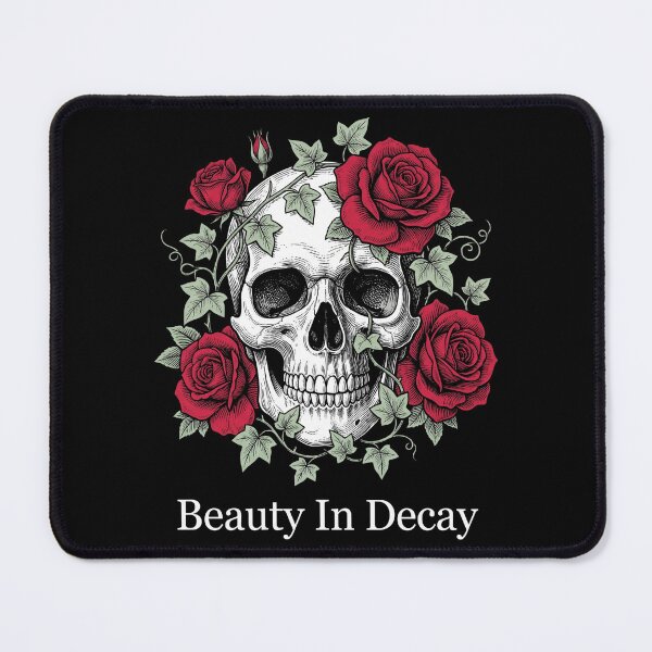 Item preview, Beauty In Decay Gothic Skull Red Roses Aesthetic Floral designed and sold by TeNovaStudio.