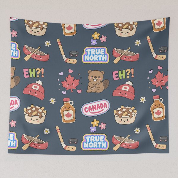 Item preview, Canada Cute Pastel Seamless Pattern designed and sold by HowToCanadian.