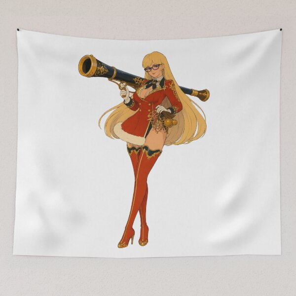 Item preview, Elegant Fantasy Cannoneer Fan Art | Blonde Noble Artillery Girl | Classic Western Animation Style designed and sold by  Hollow Moon Studios..