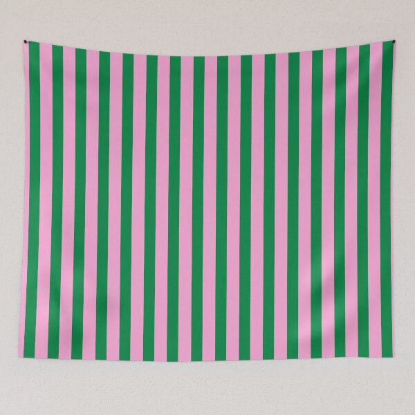 Item preview, Pink and Emerald Green Cabana Stripes Vertical Pattern designed and sold by Pop & Punch.