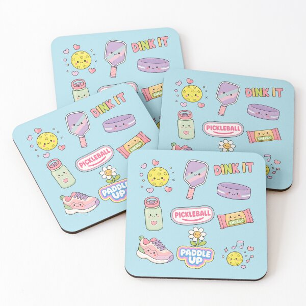 Item preview, Pickleball Cute Pastel Seamless Pattern designed and sold by HowToCanadian.