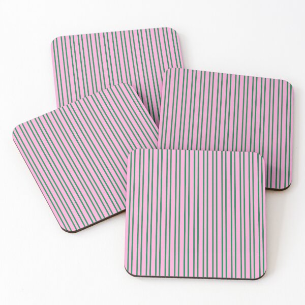 Item preview, Pink and Green Fine Stripe Vertical Pattern designed and sold by Pop & Punch.