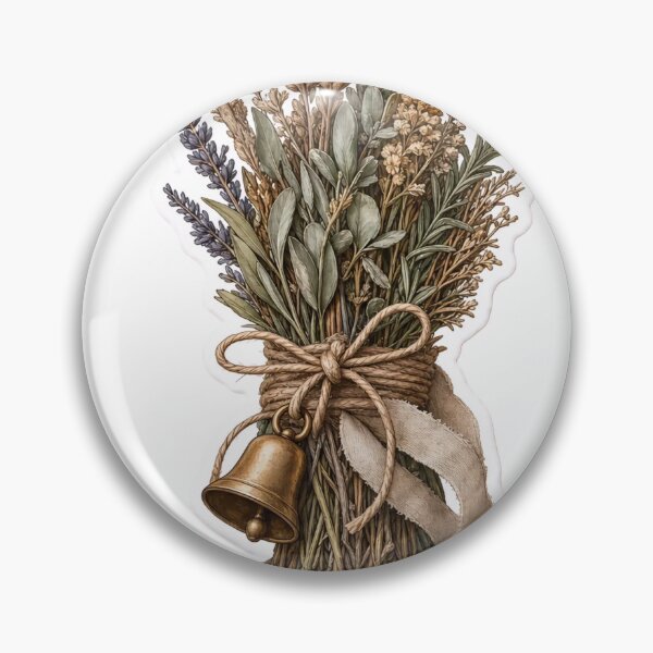 Item preview, Kitchen Witch Herb Bundle with Twine and Bell | Warm Terracotta designed and sold by StickyGuys.