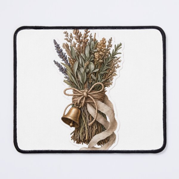Item preview, Kitchen Witch Herb Bundle with Twine and Bell | Warm Terracotta designed and sold by StickyGuys.