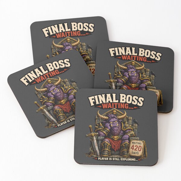 Item preview, Final Boss Waiting Funny RPG Gamer Cartoon Fantasy Design designed and sold by PXEpic.