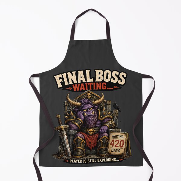 Item preview, Final Boss Waiting Funny RPG Gamer Cartoon Fantasy Design designed and sold by PXEpic.