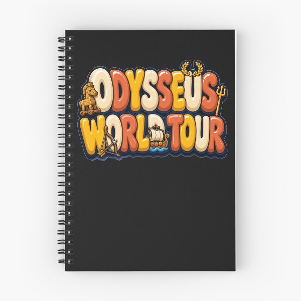 Item preview, Odysseus World Tour Colorful Cartoon Ship Trident Art Ancient Greek Mythology Humor Gift for Mythology Lovers designed and sold by Nightarel.