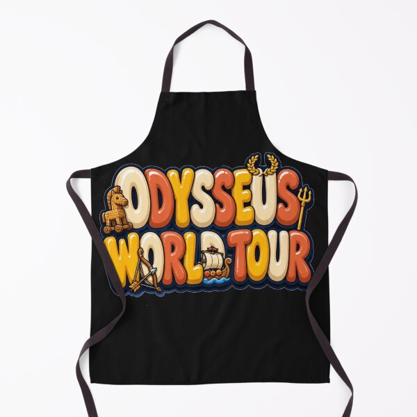 Item preview, Odysseus World Tour Colorful Cartoon Ship Trident Art Ancient Greek Mythology Humor Gift for Mythology Lovers designed and sold by Nightarel.