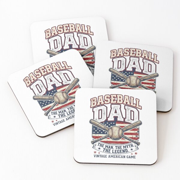Item preview, Baseball Dad The Man The Myth The Legend | Vintage American Baseball Design designed and sold by PlumArtDesign.
