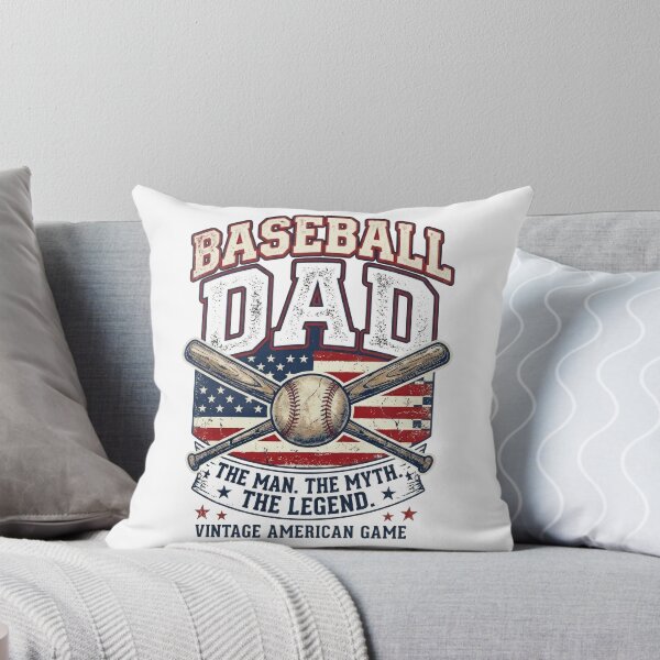 Item preview, Baseball Dad The Man The Myth The Legend | Vintage American Baseball Design designed and sold by PlumArtDesign.