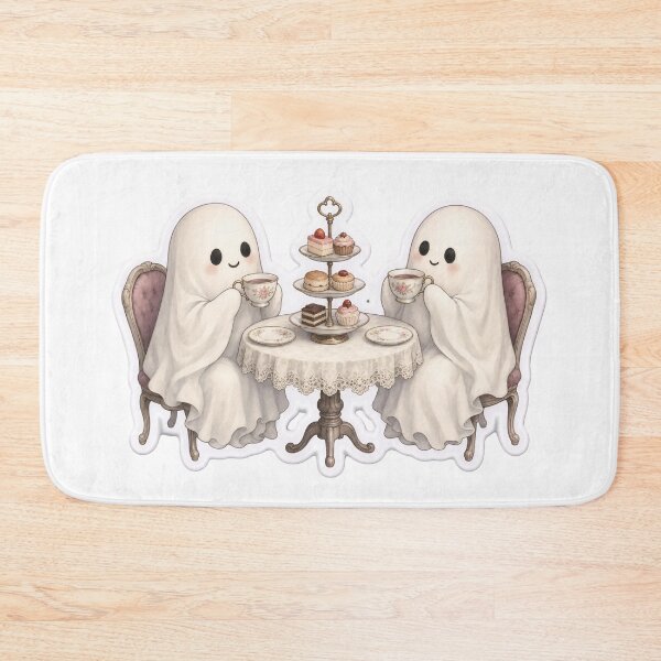 Item preview, Polite Ghosts Sharing an Afternoon Tea Party | Vintage Halloween Bone designed and sold by StickyGuys.