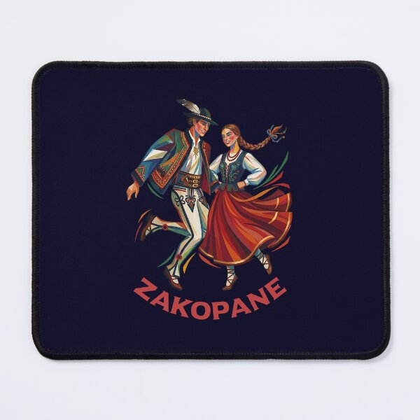 Item preview, Zakopane Polish Folklore Dancing Couple Vintage Folk Art designed and sold by LinaValearte.