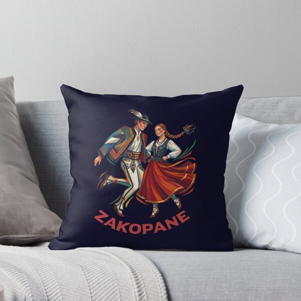 Item preview, Zakopane Polish Folklore Dancing Couple Vintage Folk Art designed and sold by LinaValearte.