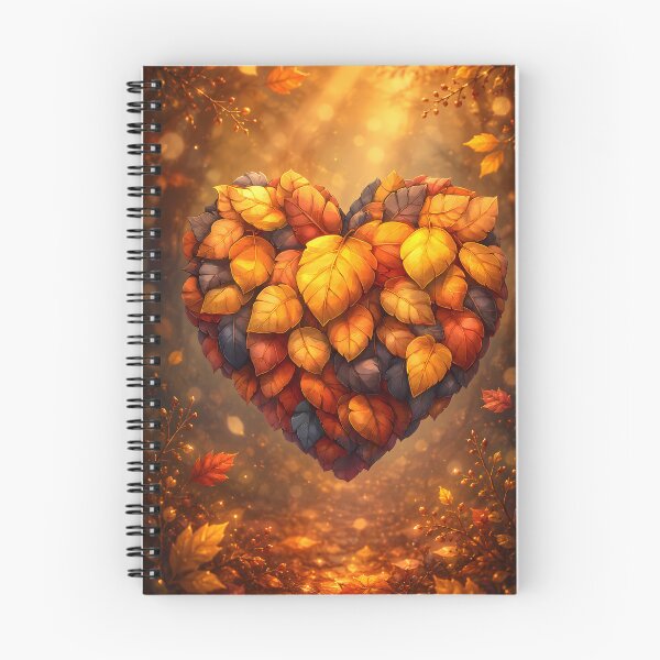 Item preview, Hearts 37 - Golden Autumn Leaves Heart Forest Art designed and sold by NikaNavi.
