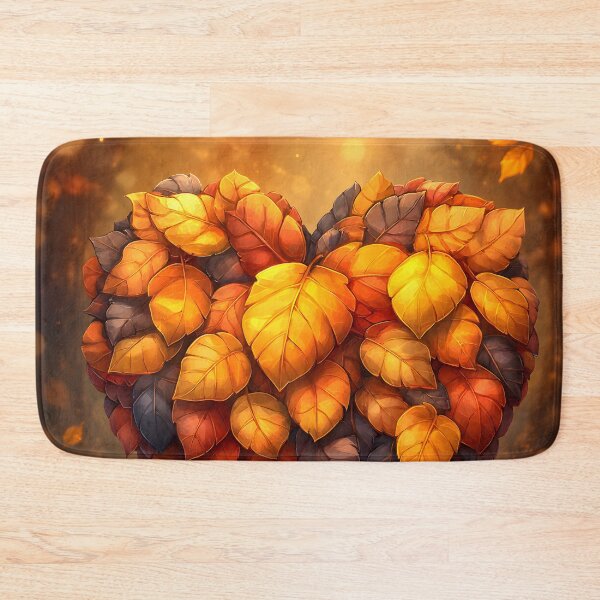 Item preview, Hearts 37 - Golden Autumn Leaves Heart Forest Art designed and sold by NikaNavi.