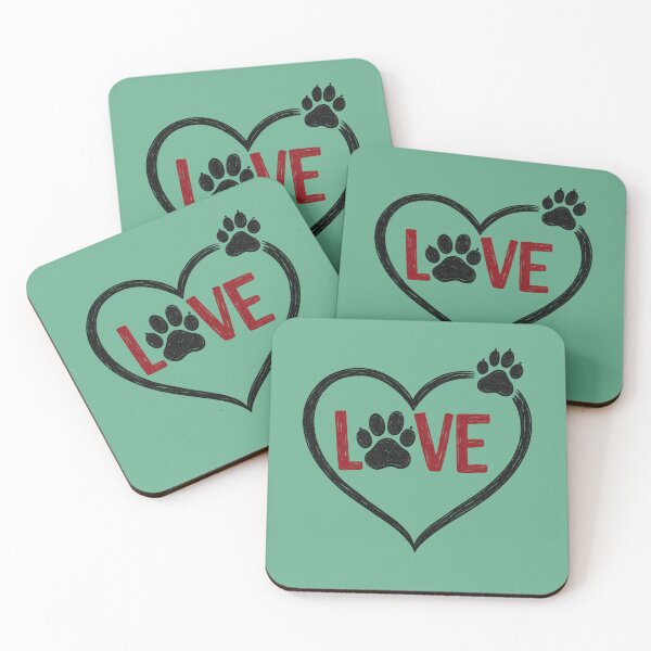 Item preview, Love Dog Paw Heart | Minimalist Pet Lover Design designed and sold by RosalesArts.