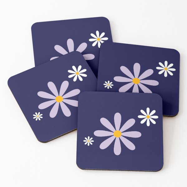Item preview, Cute Minimalist Purple and White Daisy Flowers designed and sold by SolutionsArt.