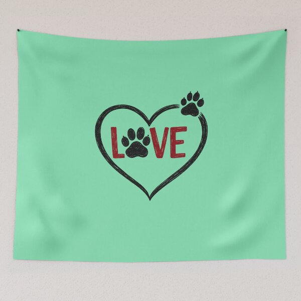 Item preview, Love Dog Paw Heart | Minimalist Pet Lover Design designed and sold by RosalesArts.