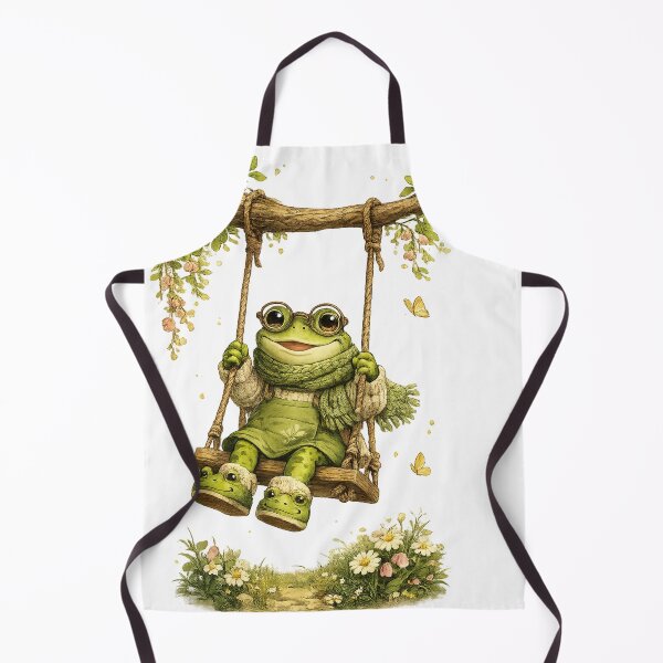 Item preview, Cozy Frog on a Spring Swing designed and sold by Lumivo Studio.