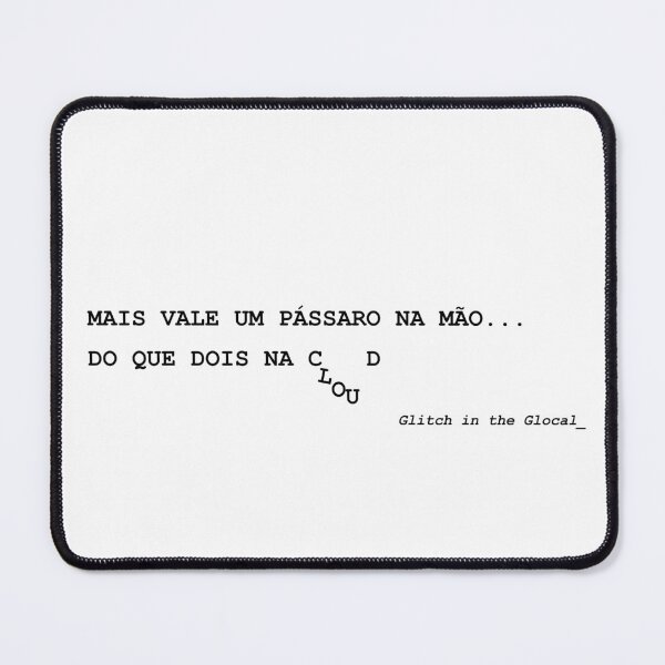Item preview, Mais Vale Um Pássaro na Mão – Portuguese Glitch Typography designed and sold by GlocalDialeto.