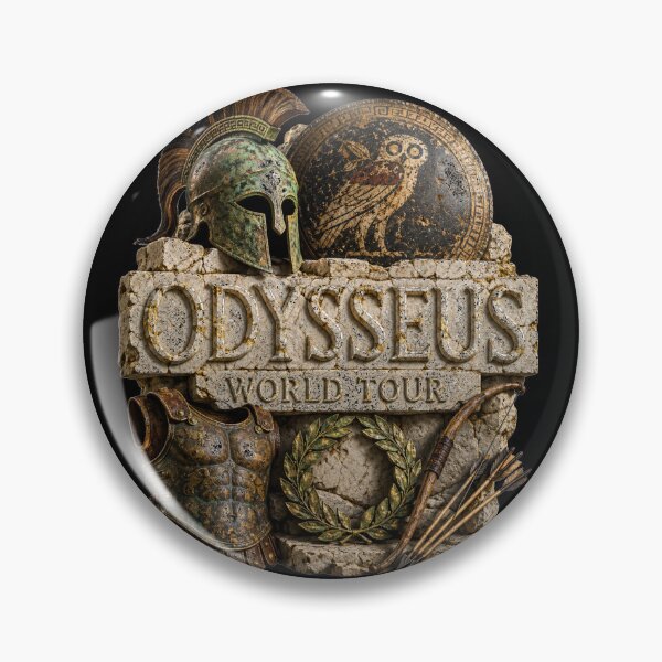 Item preview, Odysseus World Tour Stone Relief Helmet Owl Art Ancient Greek Mythology Humor Gift for Mythology Lovers designed and sold by Nightarel.