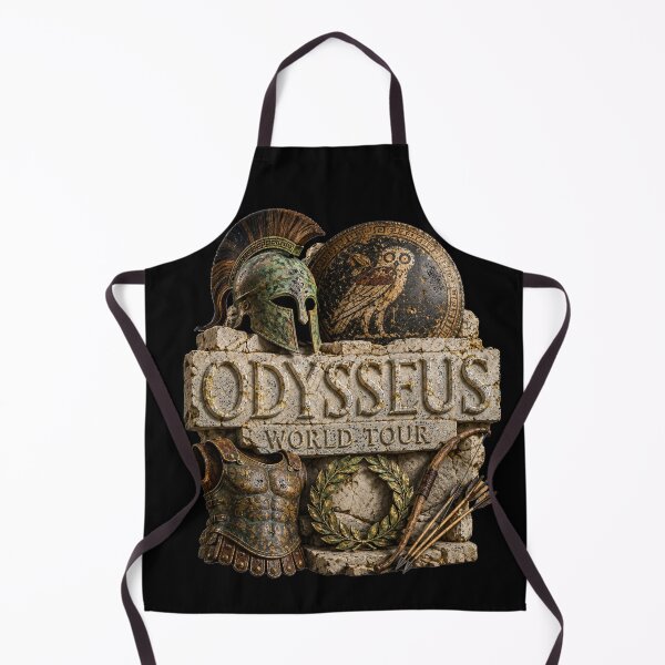 Item preview, Odysseus World Tour Stone Relief Helmet Owl Art Ancient Greek Mythology Humor Gift for Mythology Lovers designed and sold by Nightarel.
