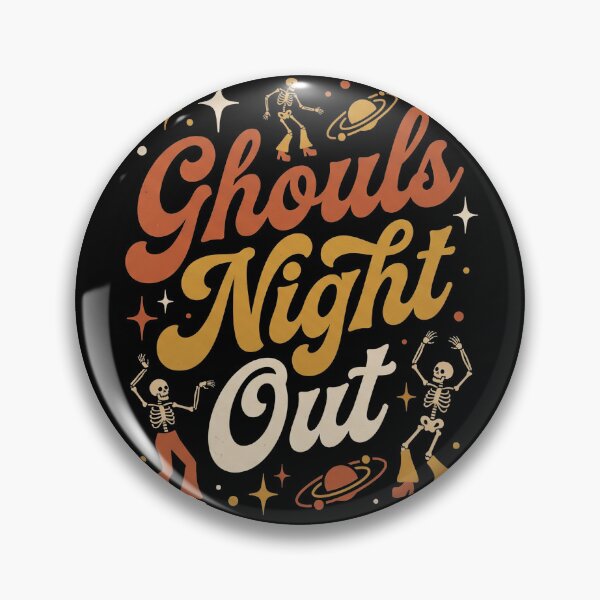 Item preview, Ghouls Night Out Retro Groovy Disco Skeletons Halloween designed and sold by TeNovaStudio.