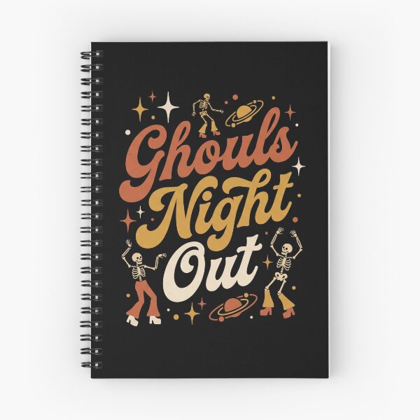 Item preview, Ghouls Night Out Retro Groovy Disco Skeletons Halloween designed and sold by TeNovaStudio.