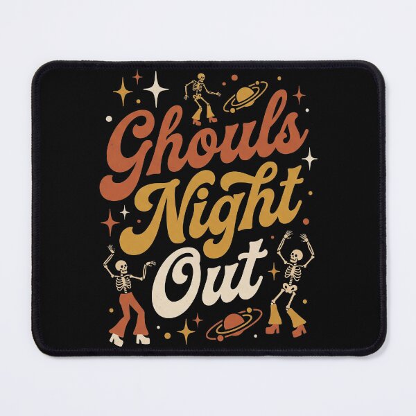 Item preview, Ghouls Night Out Retro Groovy Disco Skeletons Halloween designed and sold by TeNovaStudio.