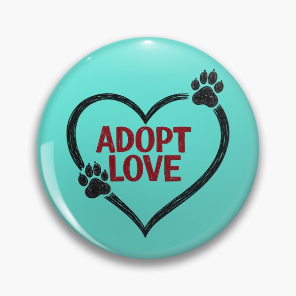 Item preview, Adopt Love | Minimalist Pet Adoption Paw Heart Design designed and sold by RosalesArts.