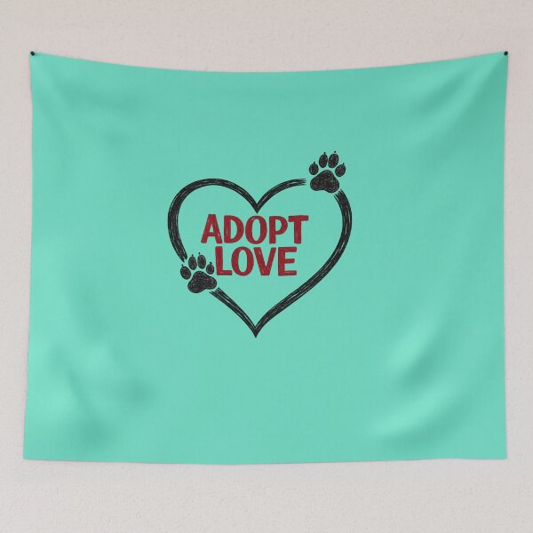 Item preview, Adopt Love | Minimalist Pet Adoption Paw Heart Design designed and sold by RosalesArts.