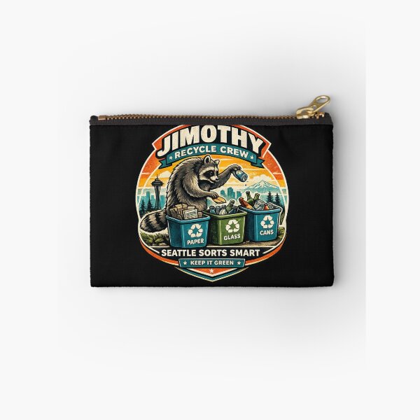 Item preview, Jimothy Seattle Recycle Crew Vintage Raccoon Badge designed and sold by TSshirtShoppe.