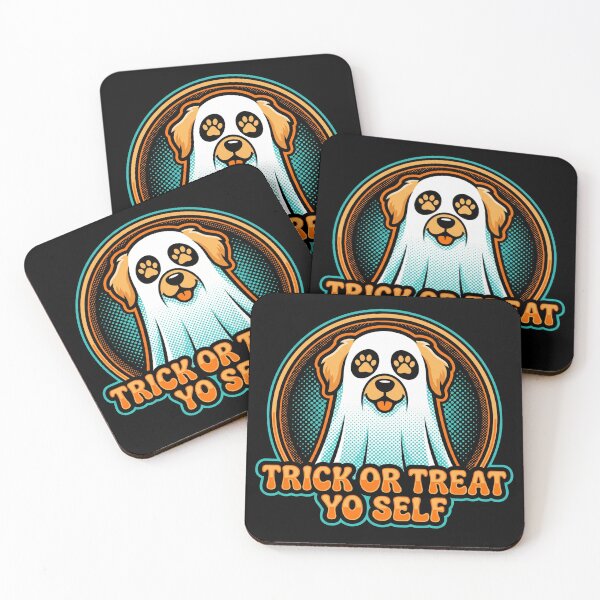 Item preview, Trick Or Treat Yo Self Ghost Dog Golden Retriever Halloween designed and sold by TeNovaStudio.