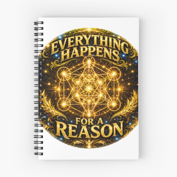Item preview, Everything Happens For A Reason- Round Golden Metatron Emblem designed and sold by LC&LCPlatform.