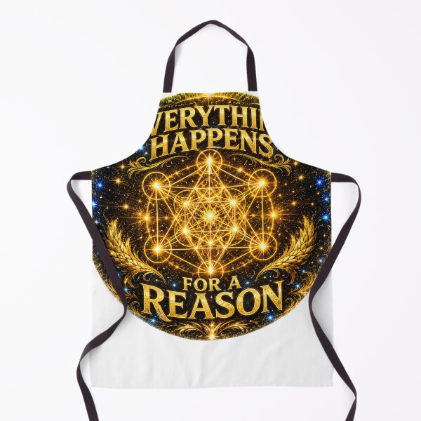 Item preview, Everything Happens For A Reason- Round Golden Metatron Emblem designed and sold by LC&LCPlatform.