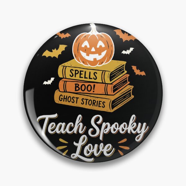 Item preview, Teach Spooky Love Halloween Teacher Pumpkin Books Spooky designed and sold by TeNovaStudio.