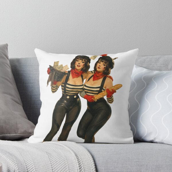 Item preview, Vintage Mime Pin Up Duo | Original Circus Performer Retro Art designed and sold by Cosplayvintage.