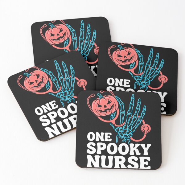 Item preview, One Spooky Nurse Skeleton Hand Stethoscope Pumpkin Halloween designed and sold by TeNovaStudio ⭐⭐⭐⭐⭐.